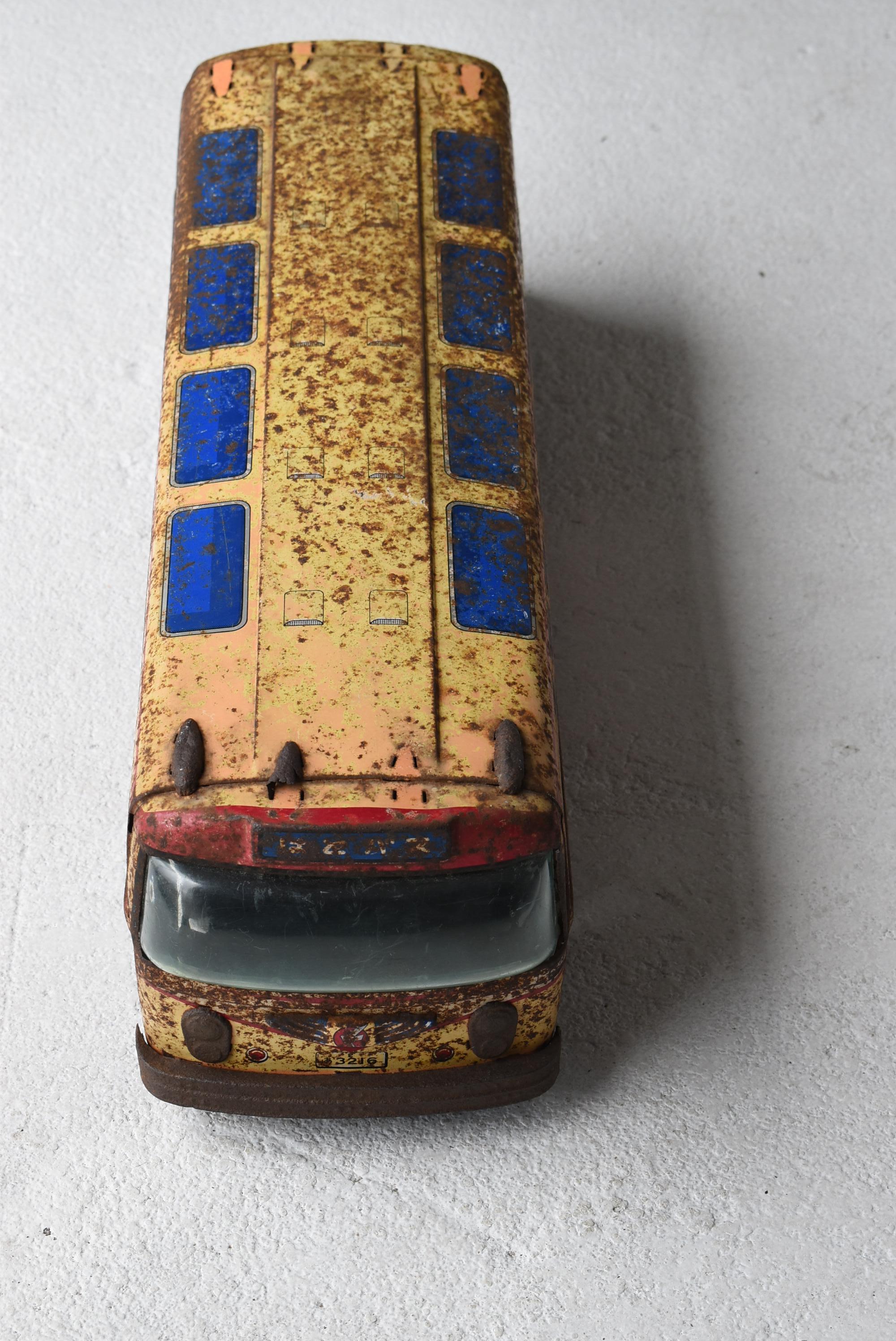 Japanese Old Rusty Toy Bus 1950s-1980s / Figurine Wabisabi 9