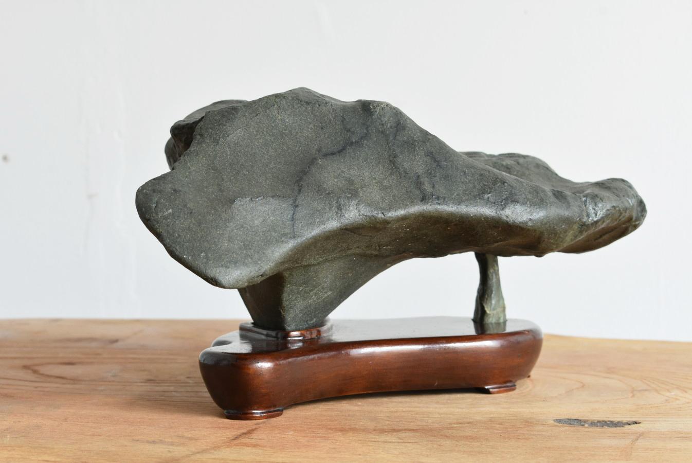 Taisho Japanese Old Scholar's Stone / Odd Shaped Appreciation Stone / Suiseki For Sale