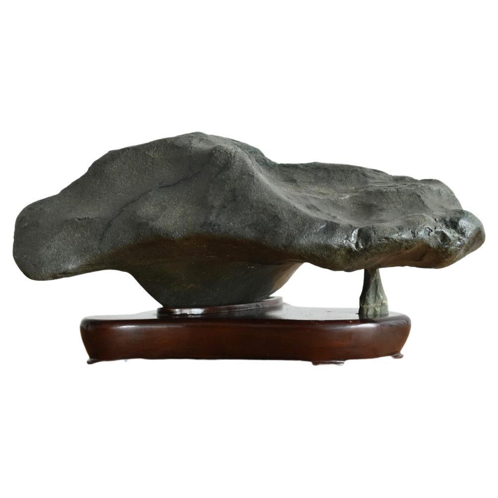 Japanese Old Scholar's Stone / Odd Shaped Appreciation Stone / Suiseki For Sale