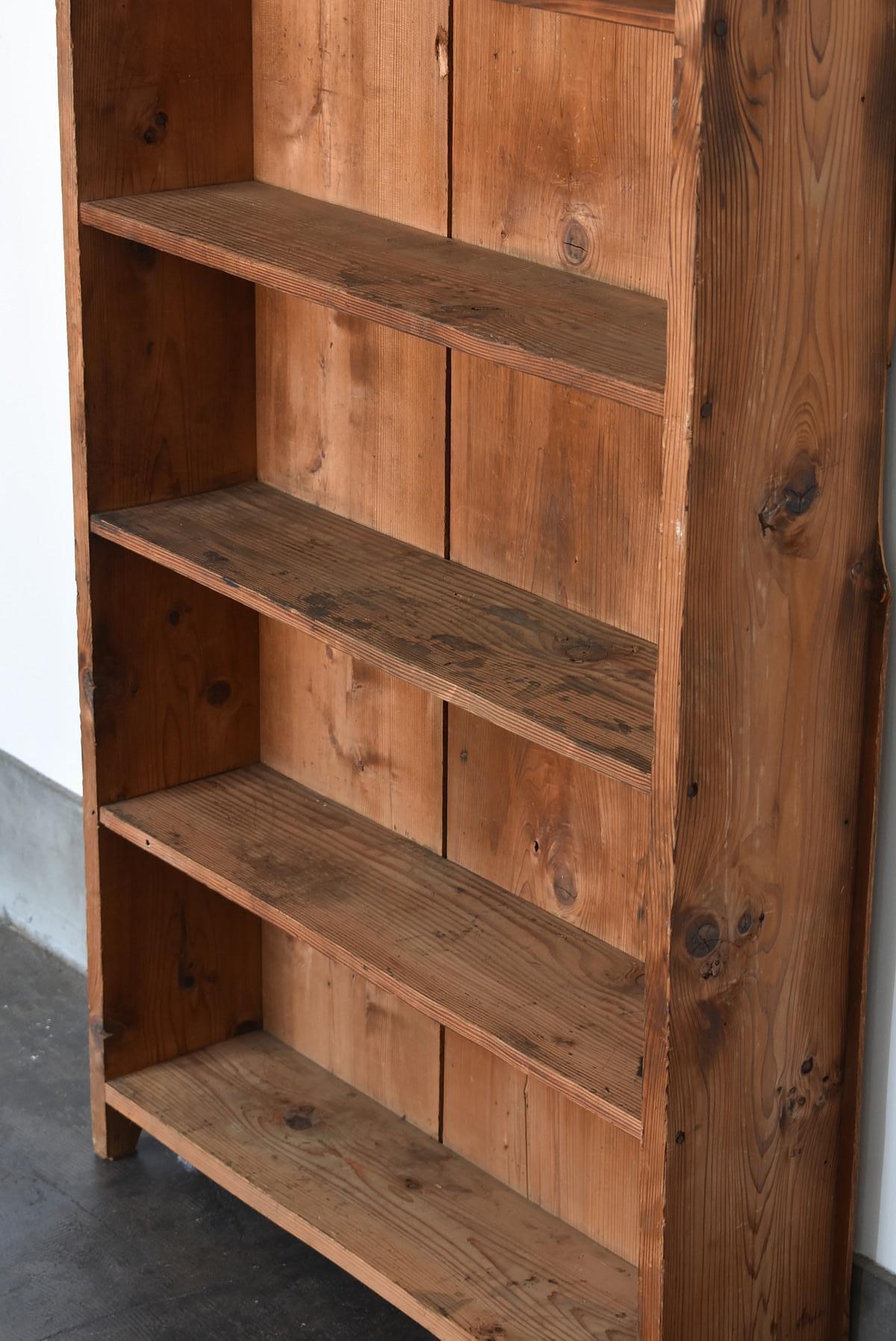 Showa Japanese Old Simple Shelves / Wooden Thin Shelves / Exhibition Shelves