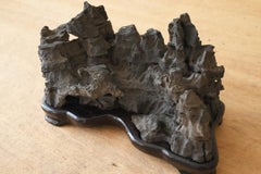 Japanese old small appreciation stone/scholar's stone/scenery of cliff/[suiseki]