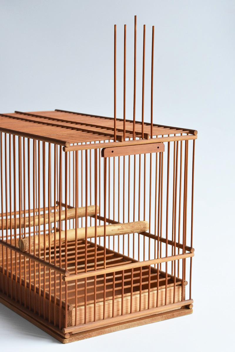 Hand-Crafted Japanese Old Small Bamboo Bird Cage / Carefully Crafted Luxury Bird Cage