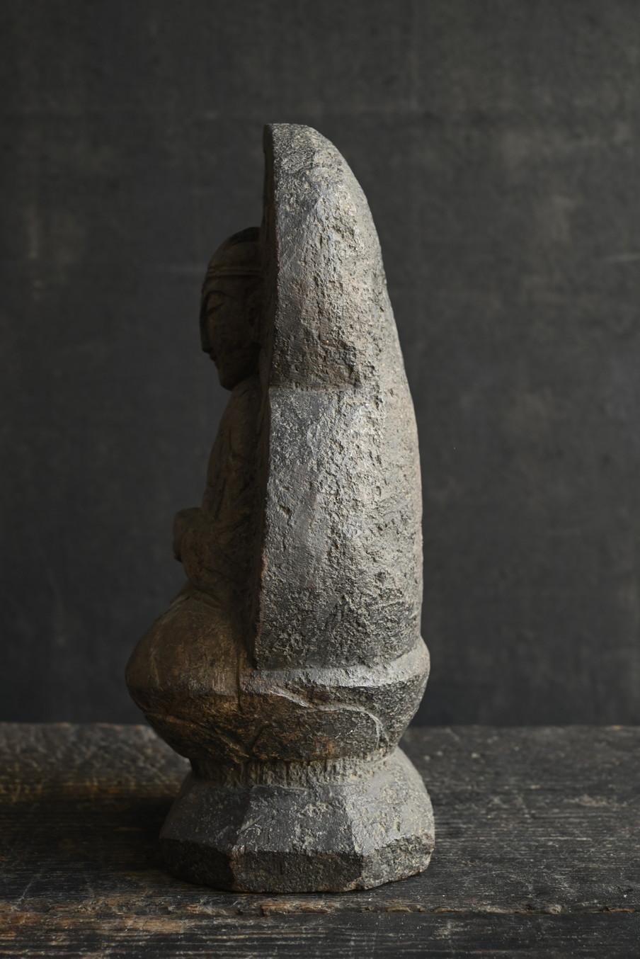 Japanese old small stone Buddha/Edo period/Tathagata(Nyorai) Buddha statue 7