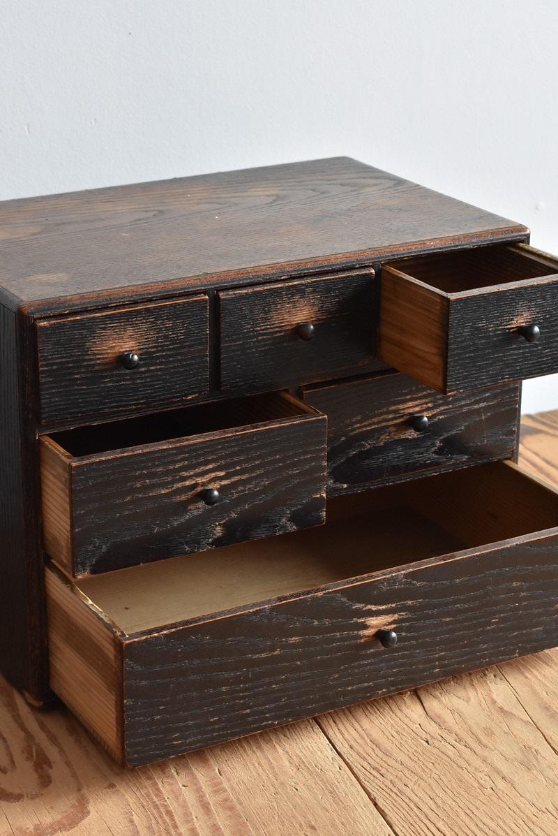 Woodwork Japanese Old Small Wooden Drawer / 1912-1950 / Accessory Case/ Taisho-Showa For Sale