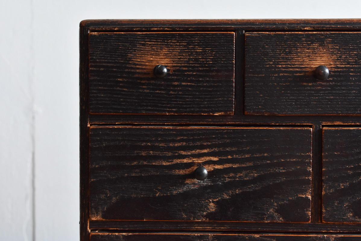 Chestnut Japanese Old Small Wooden Drawer / 1912-1950 / Accessory Case/ Taisho-Showa For Sale