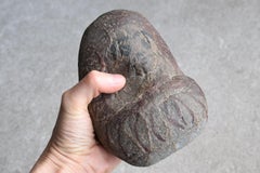 Japanese Old Stone Daruma 1920s-1940s/Folk Buddha Sculpture Object Mingei