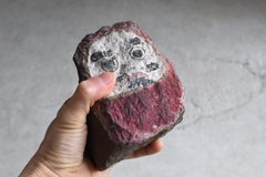 Japanese Old Stone Daruma 1945s / Folk Buddha Sculpture Object Mingei Wabisabi