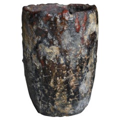 Vintage Japanese Old Stone Pot 1920s-1950s/Pottery Jar Vessel Tsubo Wabisabi-Art Ceramic