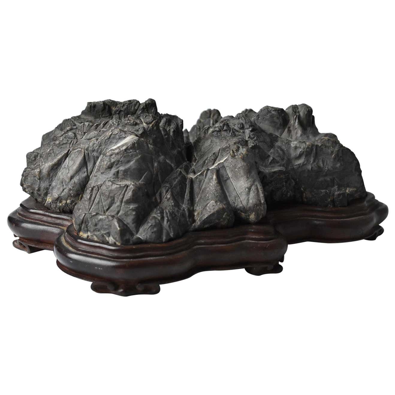 Japanese Old Stone suiseki Mountain View Scholar s Stone japanese-old-stone-suiseki-mountain-view-scholar-s-stone