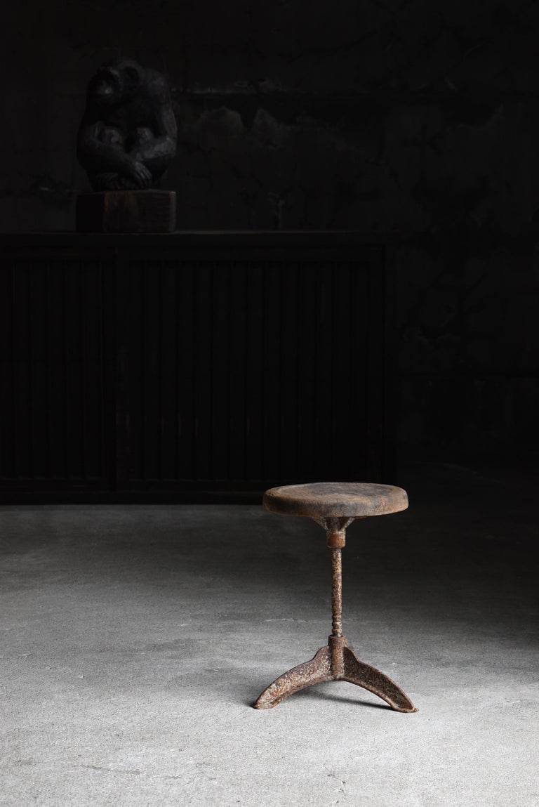 Japanese Old Stool 1940s-1960s / Side Chair Wabisabi For Sale at
