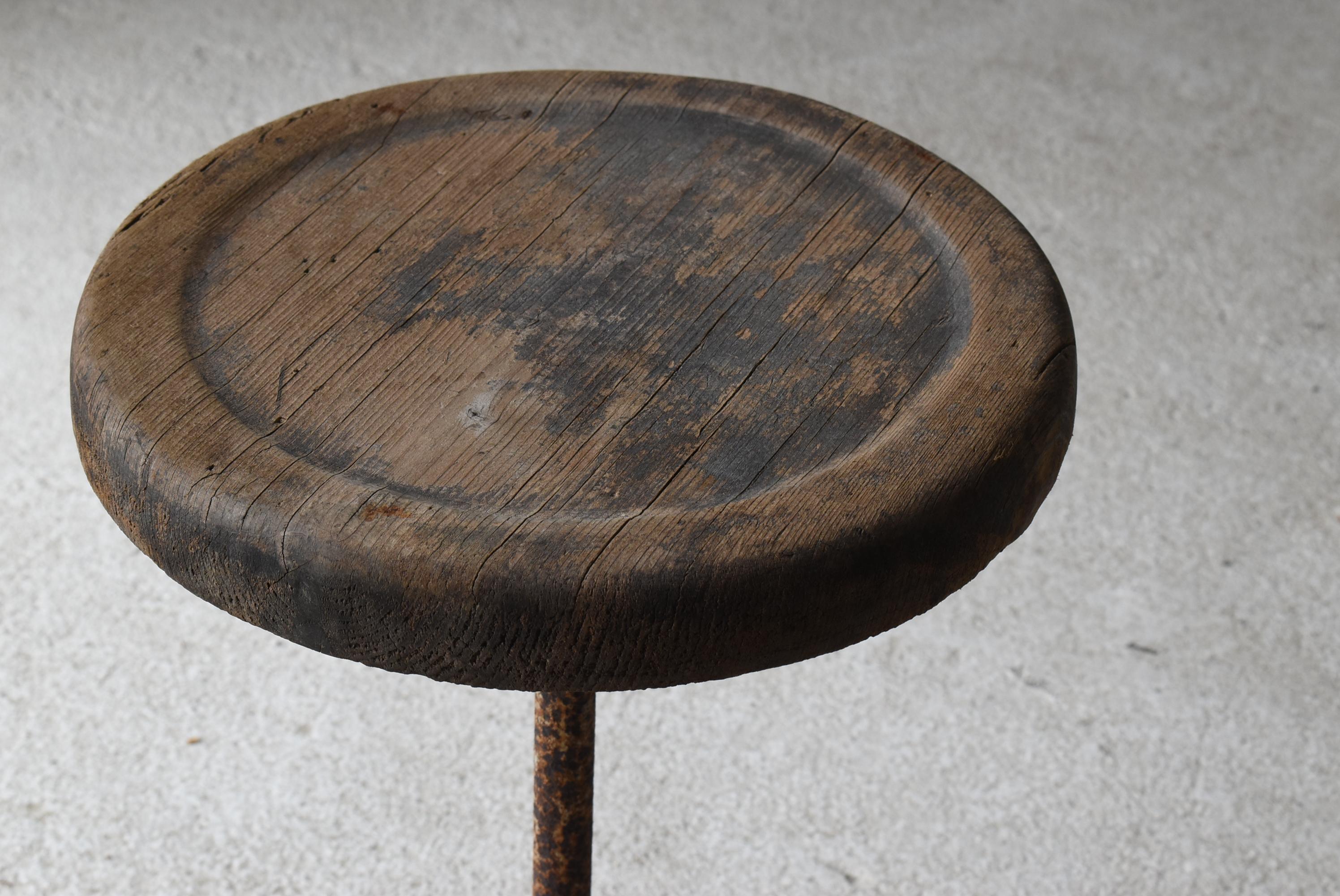 Ferronnerie Japanese Old Stool 1940s-1960s / Side Chair Wabisabi en vente