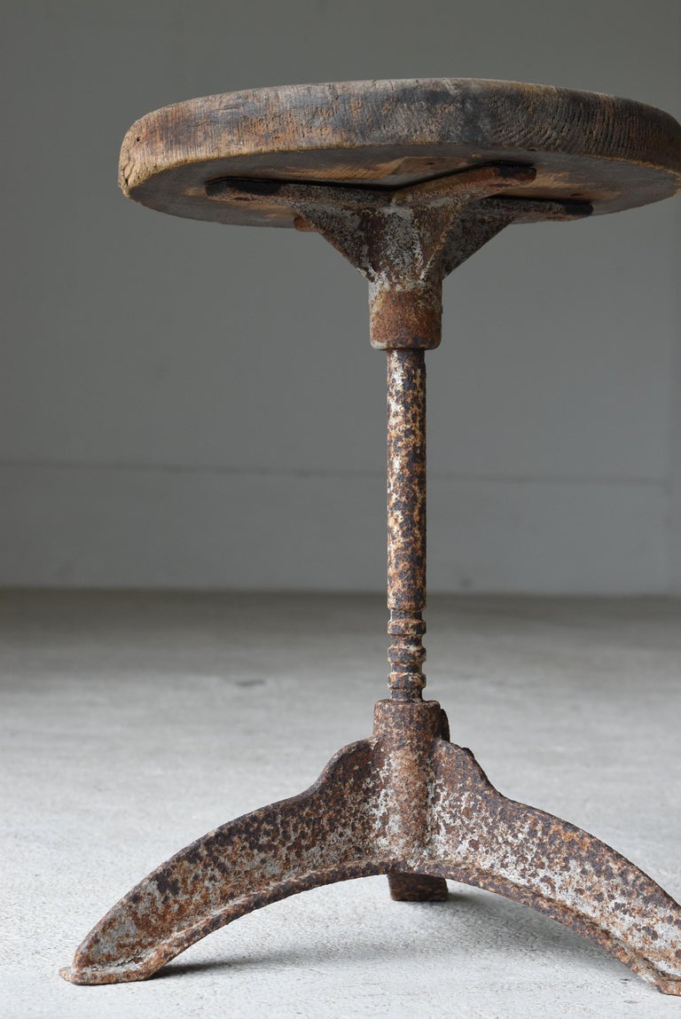 Japanese Old Stool 1940s-1960s / Side Chair Wabisabi For Sale at