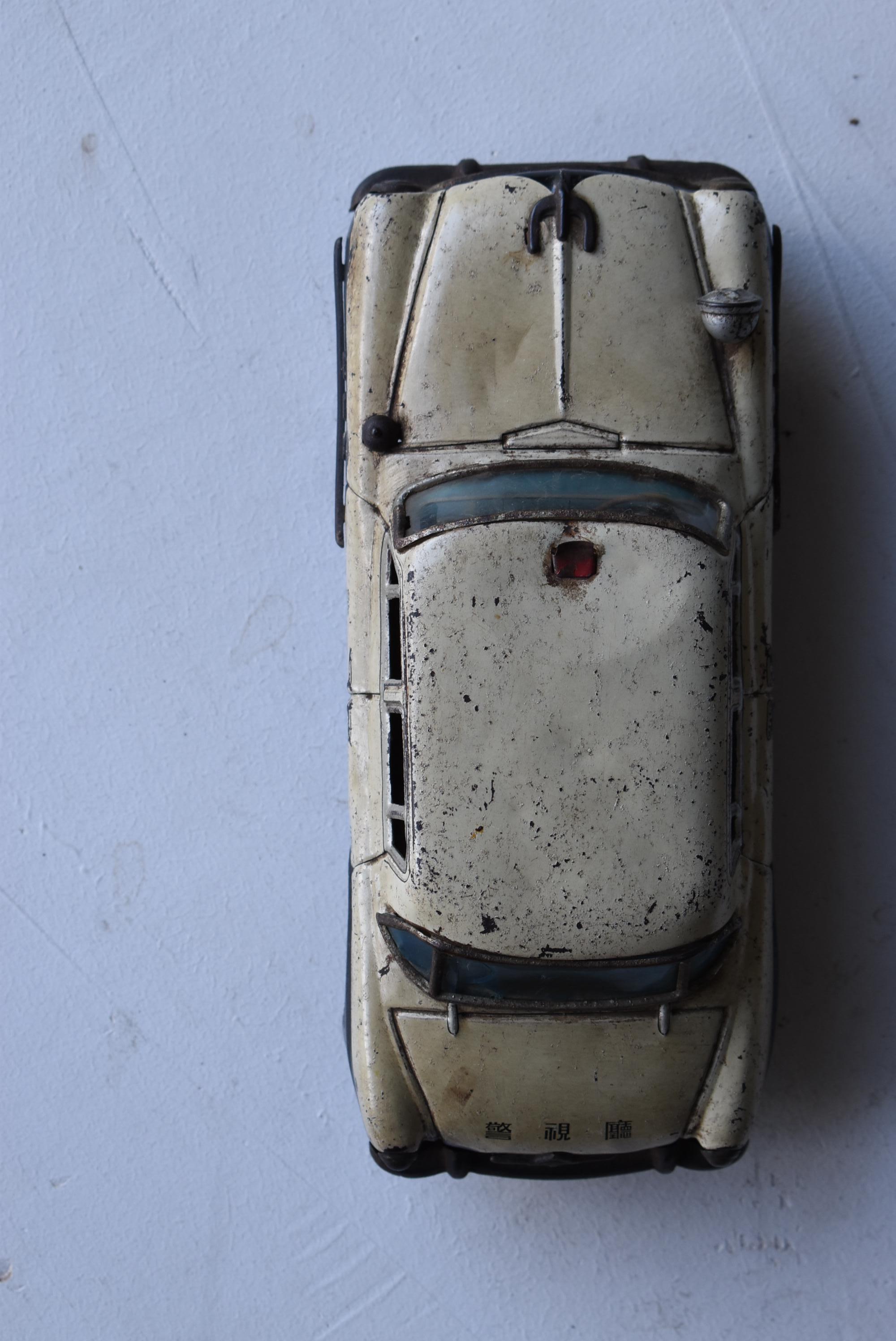 Japanese Old Toy Police Car 1950s-1980s / Figurine Object Wabi Sabi 9