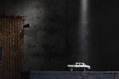 Japanese Old Toy Police Car 1950s-1980s / Figurine Object Wabi Sabi