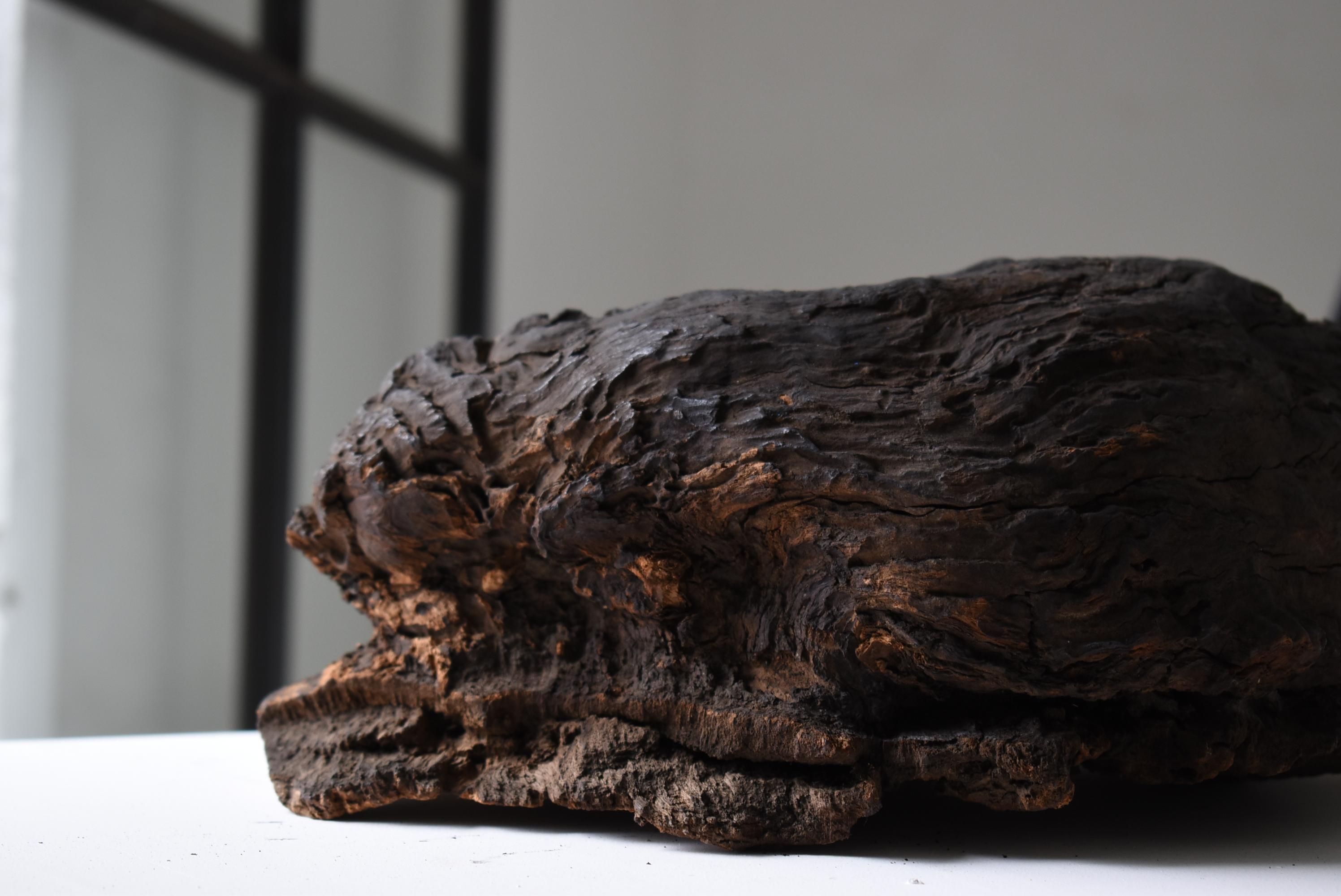 Japanische japanische Holzskulptur, Wabisabi-Kunst, Altbaum/Antike Objektfigur im Zustand „Gut“ im Angebot in Sammu-shi, Chiba