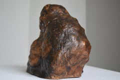 Japanese Antique Wood Carving "Hotei" 1860s-1900s / Buddha Statue Wabi Sabi