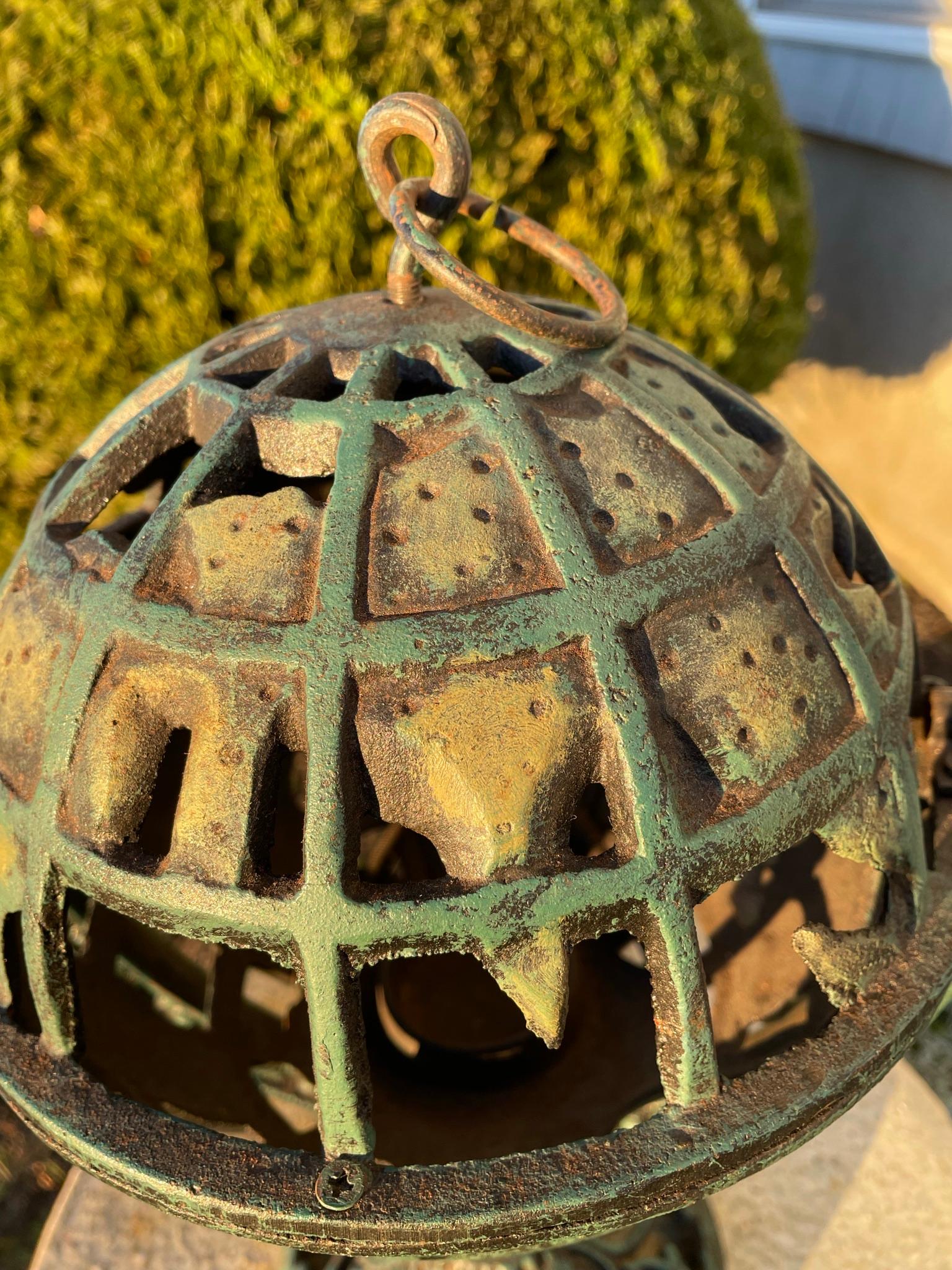 Japanese Old Unique Five Continents Globe Lighting Lantern 3
