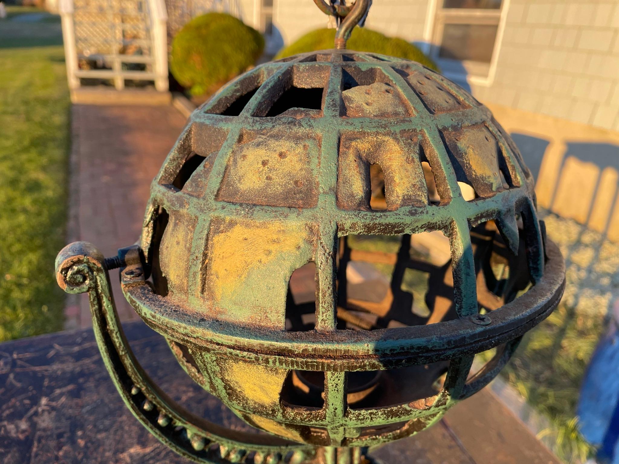 Japanese Old Unique Five Continents Globe Lighting Lantern 5