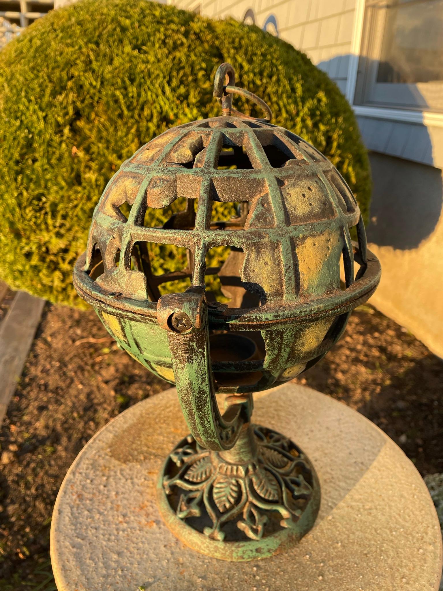 Japanese Old Unique Five Continents Globe Lighting Lantern 7
