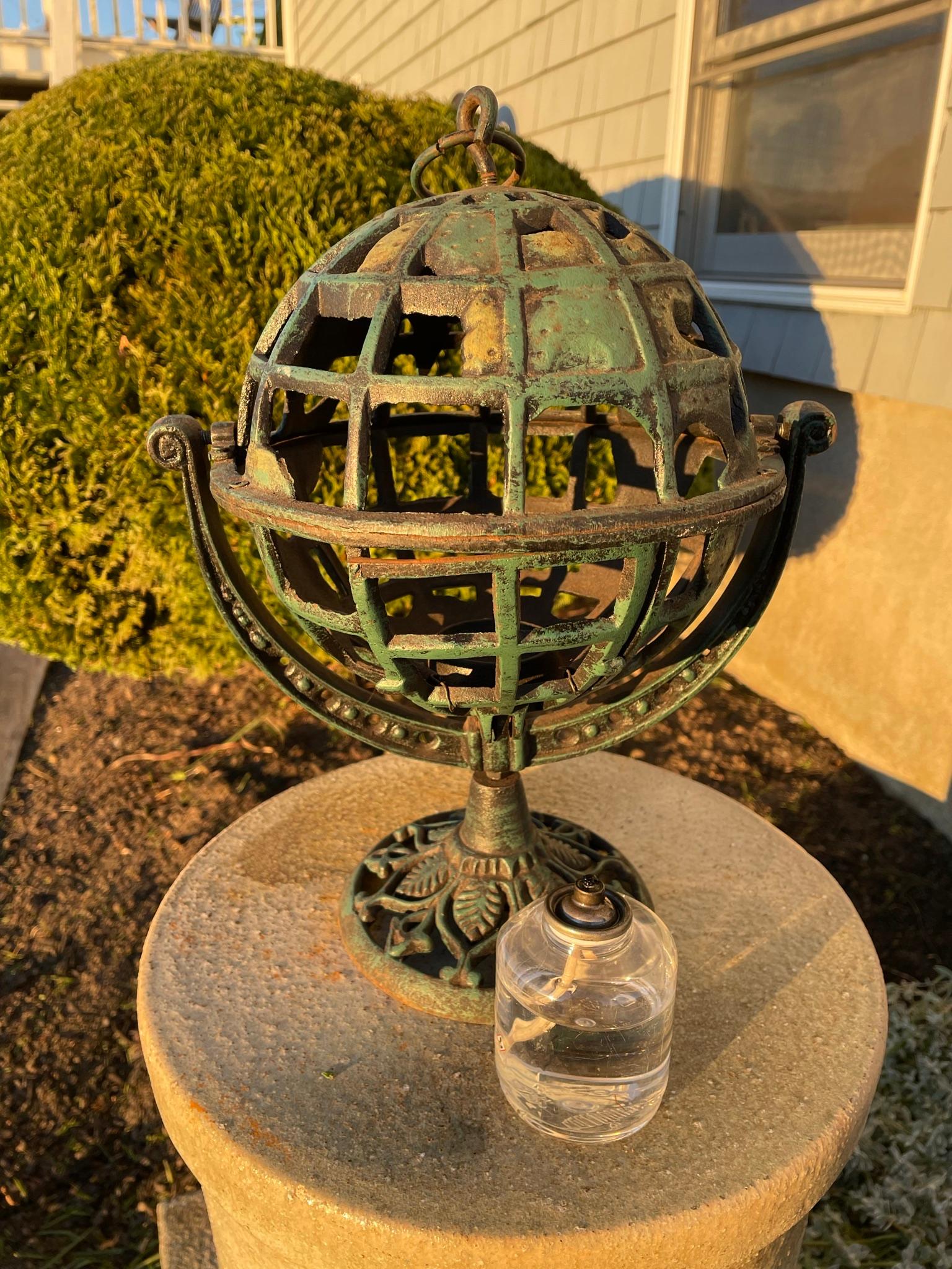 Japanese Old Unique Five Continents Globe Lighting Lantern 9