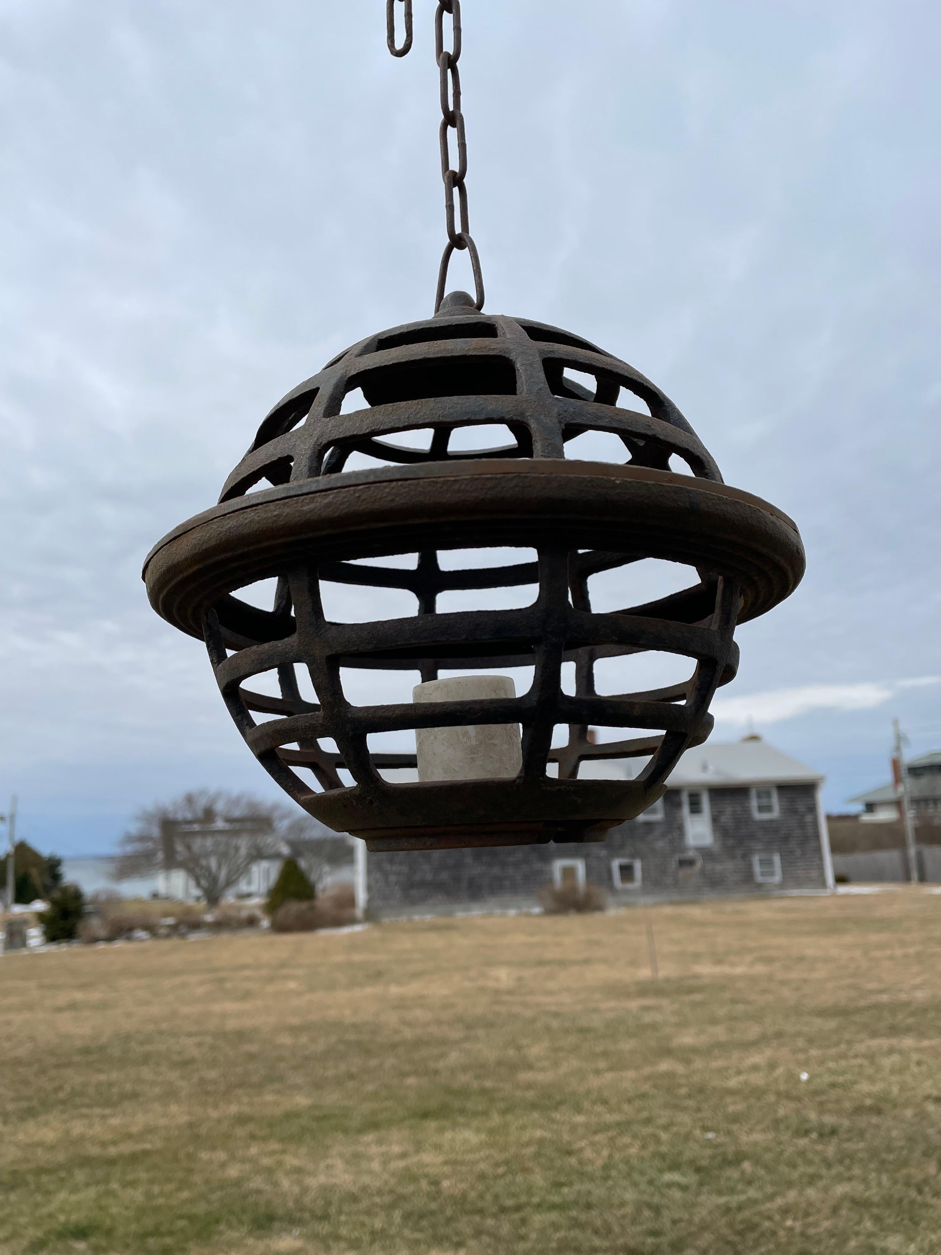 20th Century Japanese Old Unique Five Continents Globe Lighting Lantern