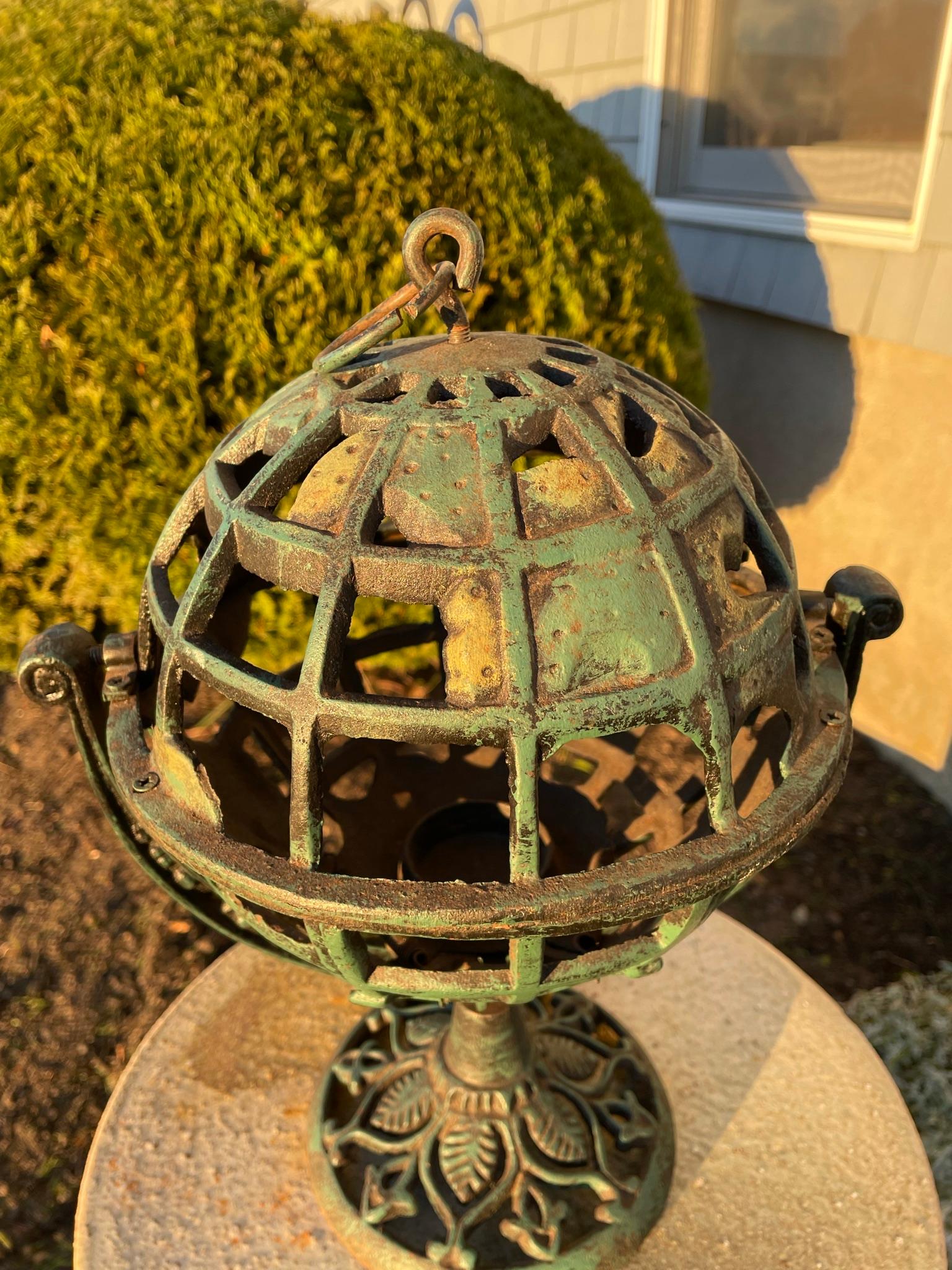 Japanese Old Unique Five Continents Globe Lighting Lantern 2