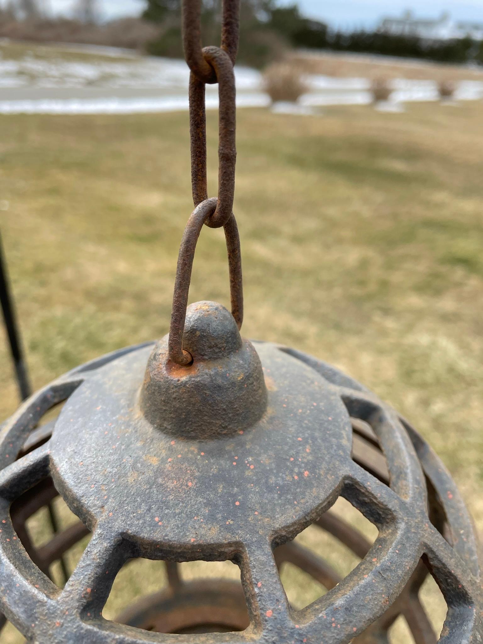 Japanese Old Unique Five Continents Globe Lighting Lantern 1