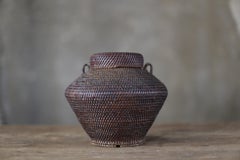 Vase japonais ancien avec couvercle / fin du 19ème siècle