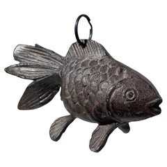 Japanese Old Vintage "Gold Fish" Hand Cast Sculpture