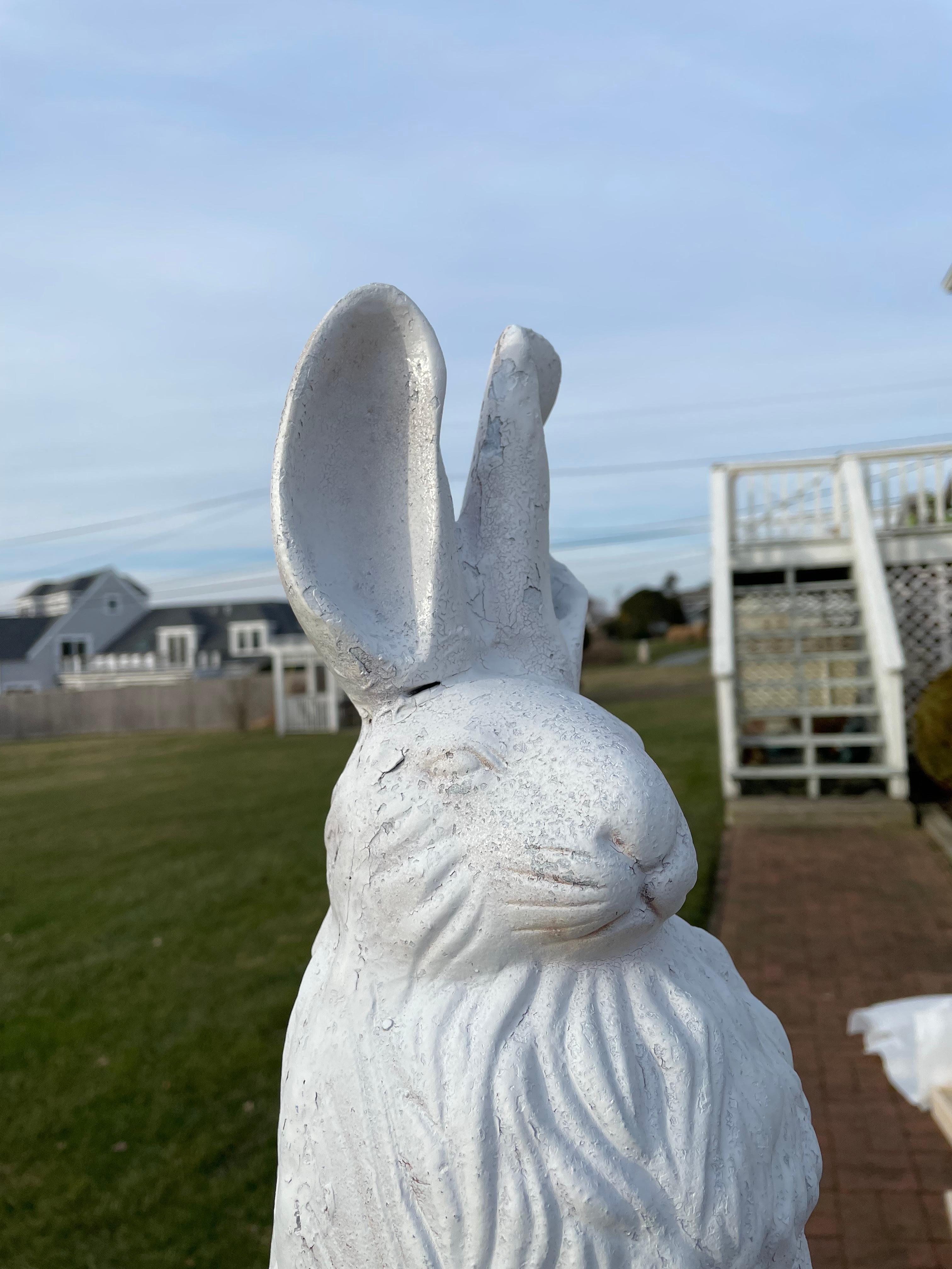 Japanese Massive Old Vintage White Rabbit  Extraordinary Details For Sale 4