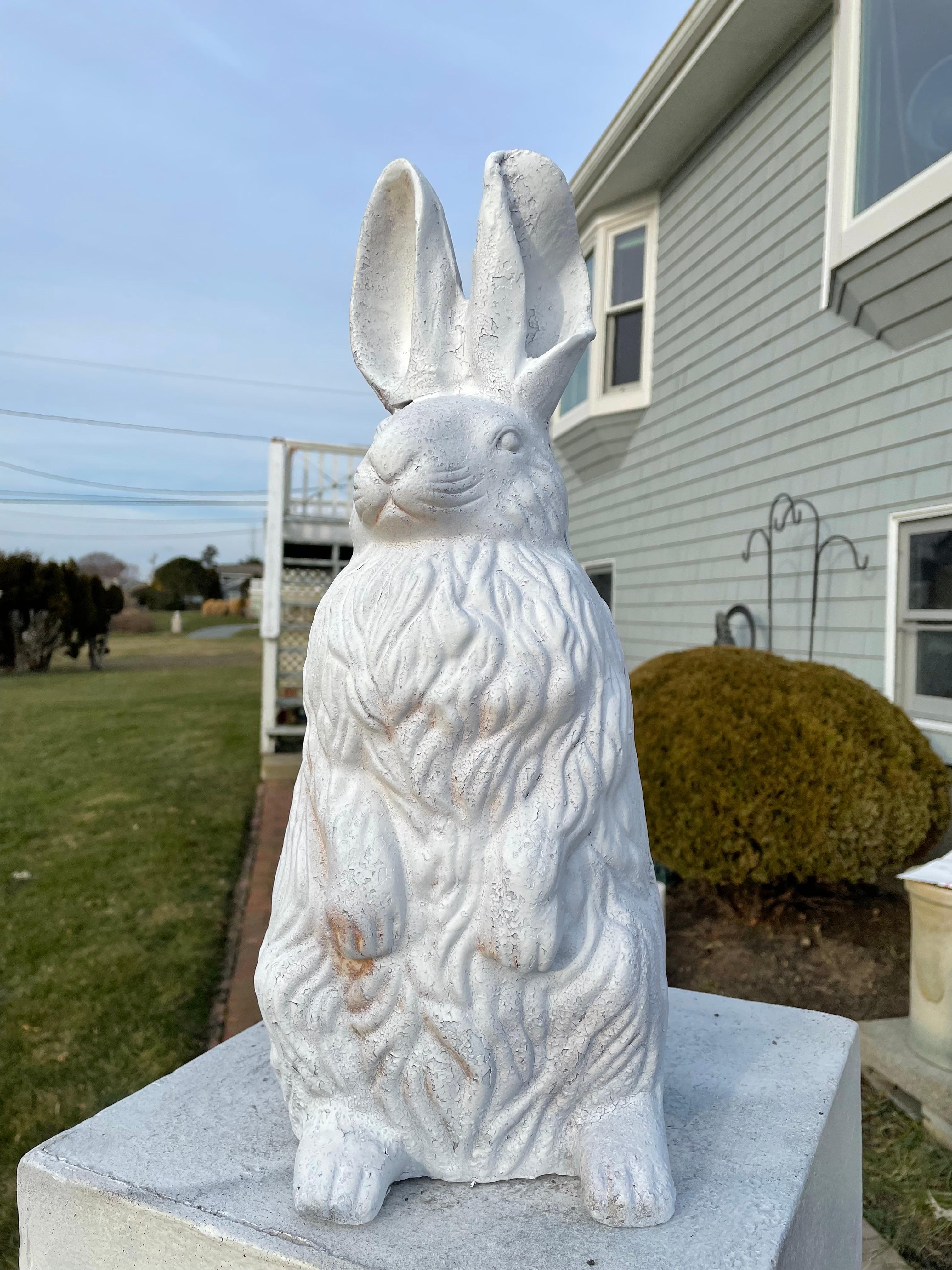 Showa Japanese Massive Old Vintage White Rabbit  Extraordinary Details For Sale