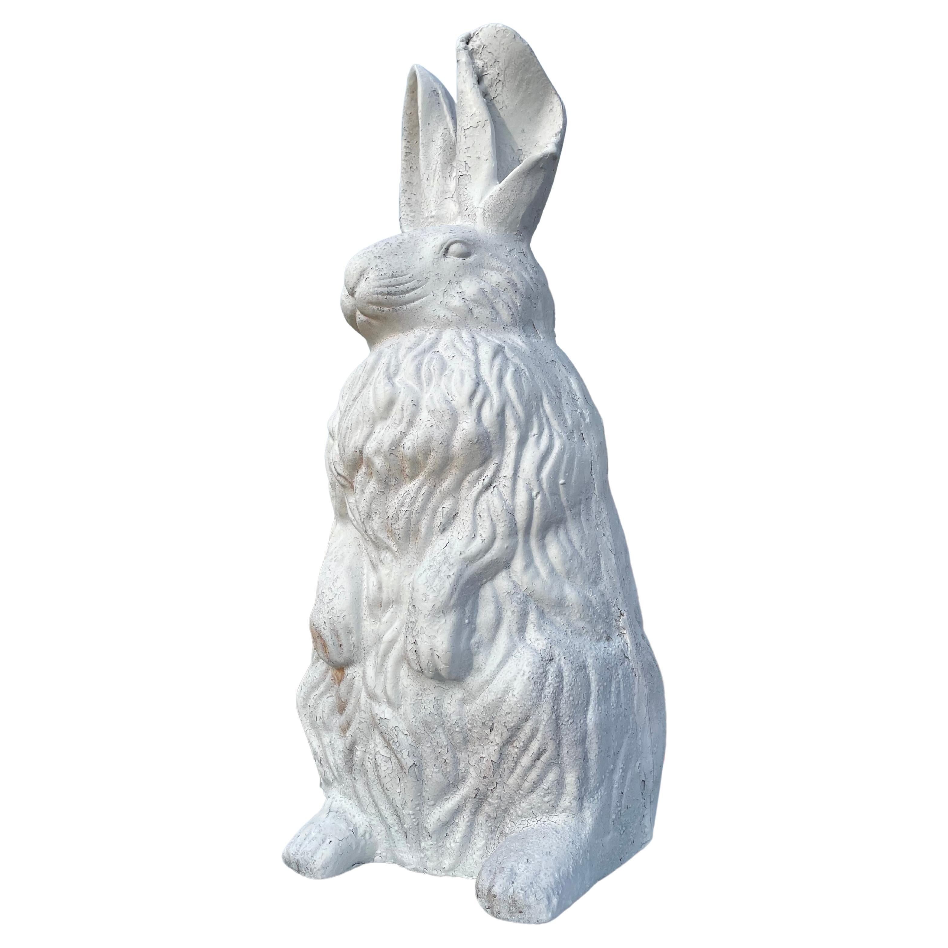 Japanese Massive Old Vintage White Rabbit  Extraordinary Details For Sale
