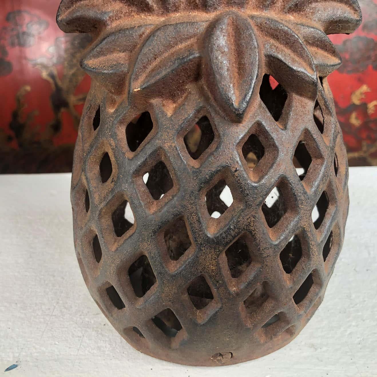 Japanese Old Vintage Pineapple Welcoming  Lighting Lantern 1