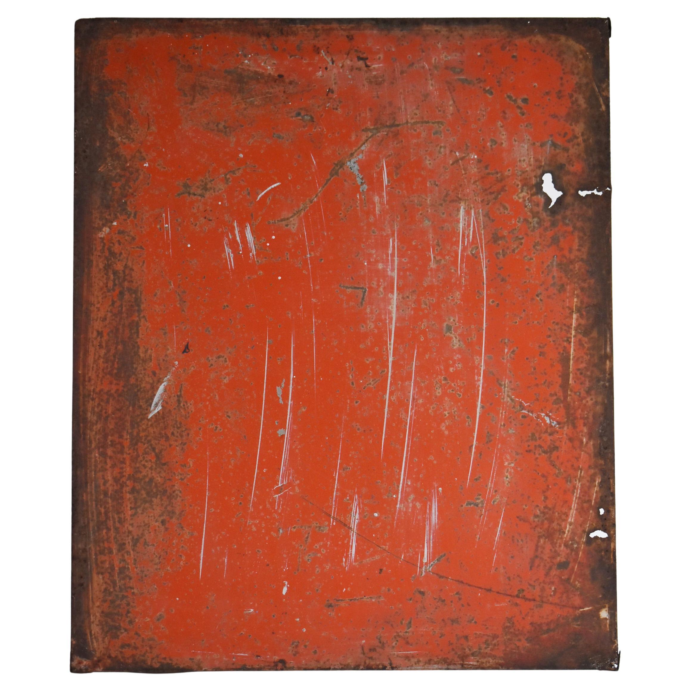 Japanese Old Wabi-Sabi Iron Panel Abstract Art 1950s-1970s / Wall Decoration