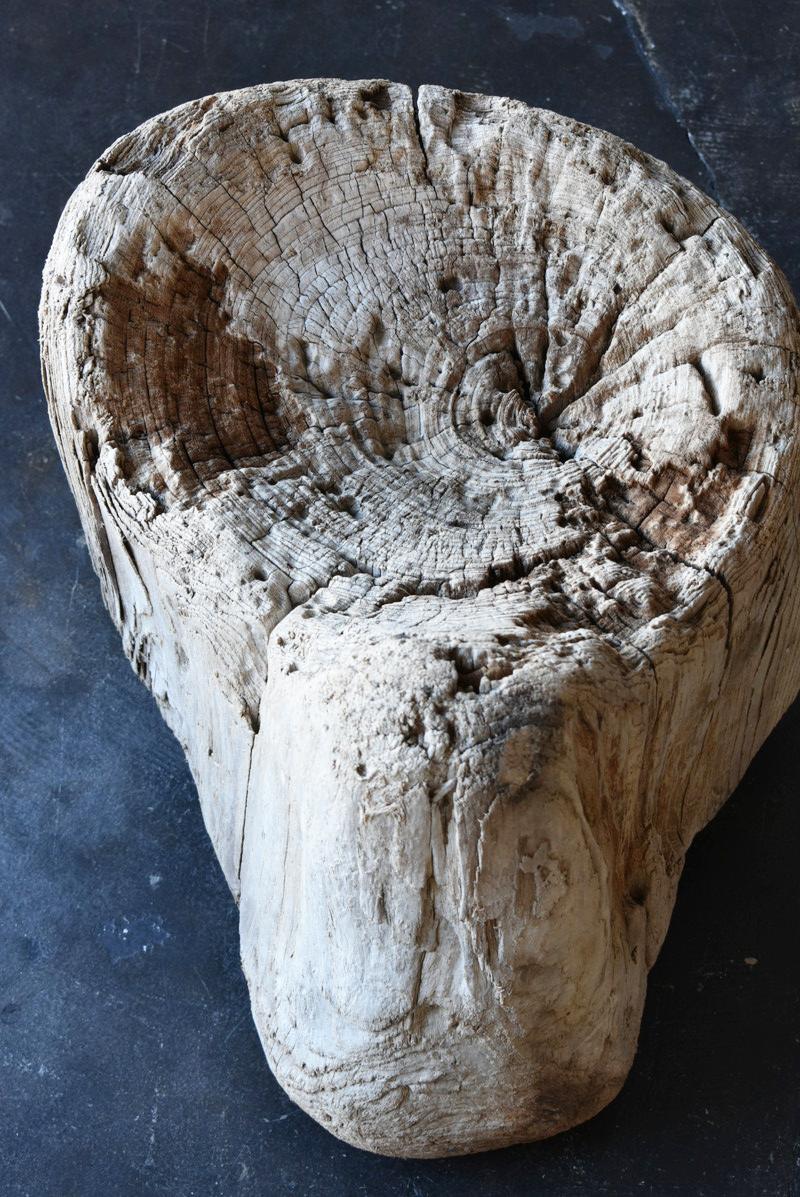 Other Japanese Old Wabi-Sabi Stool / Block of Wood / Modern Chair / 1960 or Later
