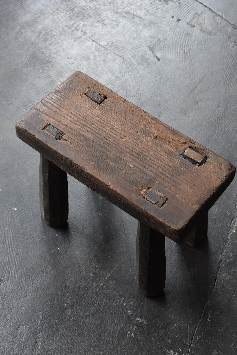 Taisho Japanese Old Wabi-Sabi Little Wooden Stool /Chair/ Decoration Wooden Stand