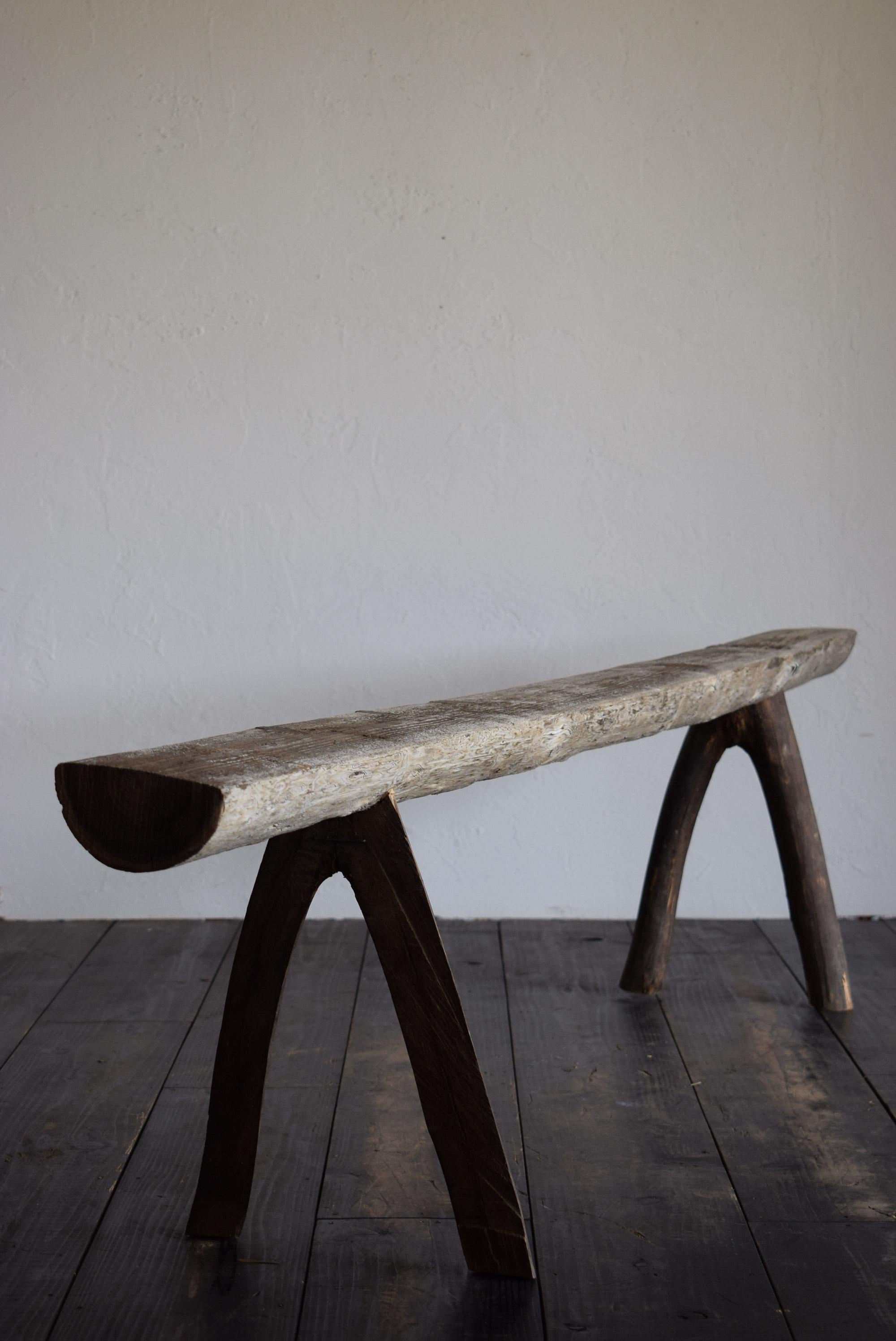 Primitif Fauteuil de banc japonais / chaisewabi-sabi / banc primitif / exposition st en vente