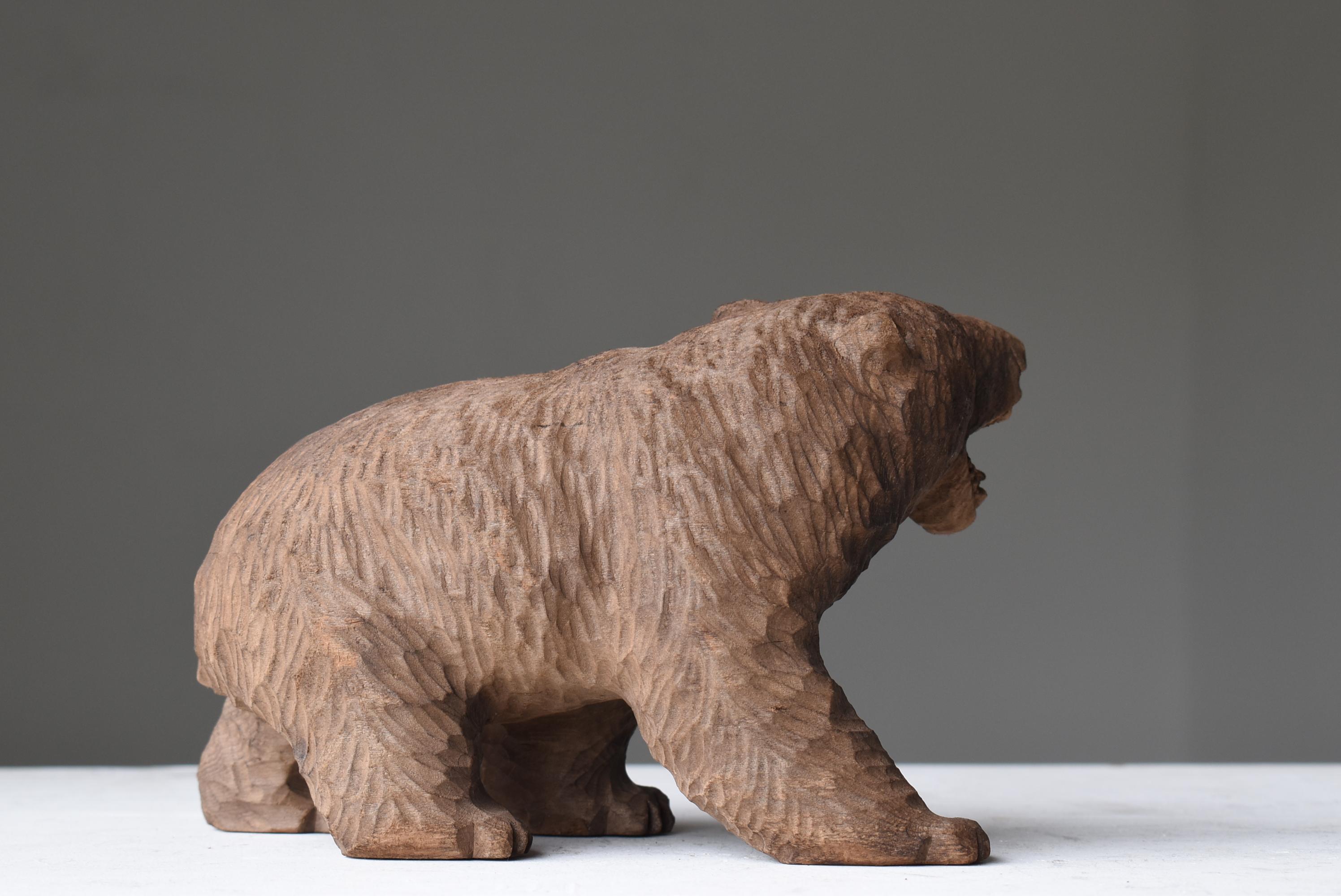 Japanischer Schnitzbär 1950er-1970er Jahre / Skulptur Figur im Angebot 4