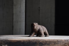 Japanese Old Wood Carving Bear 1950s-1970s / Sculpture Figurine