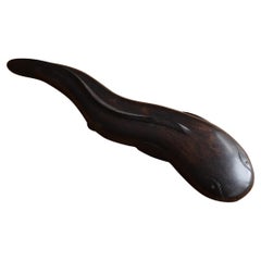 Vintage Japanese Old Wood Carving Catfish / 1940-1960 / Animal Figurine