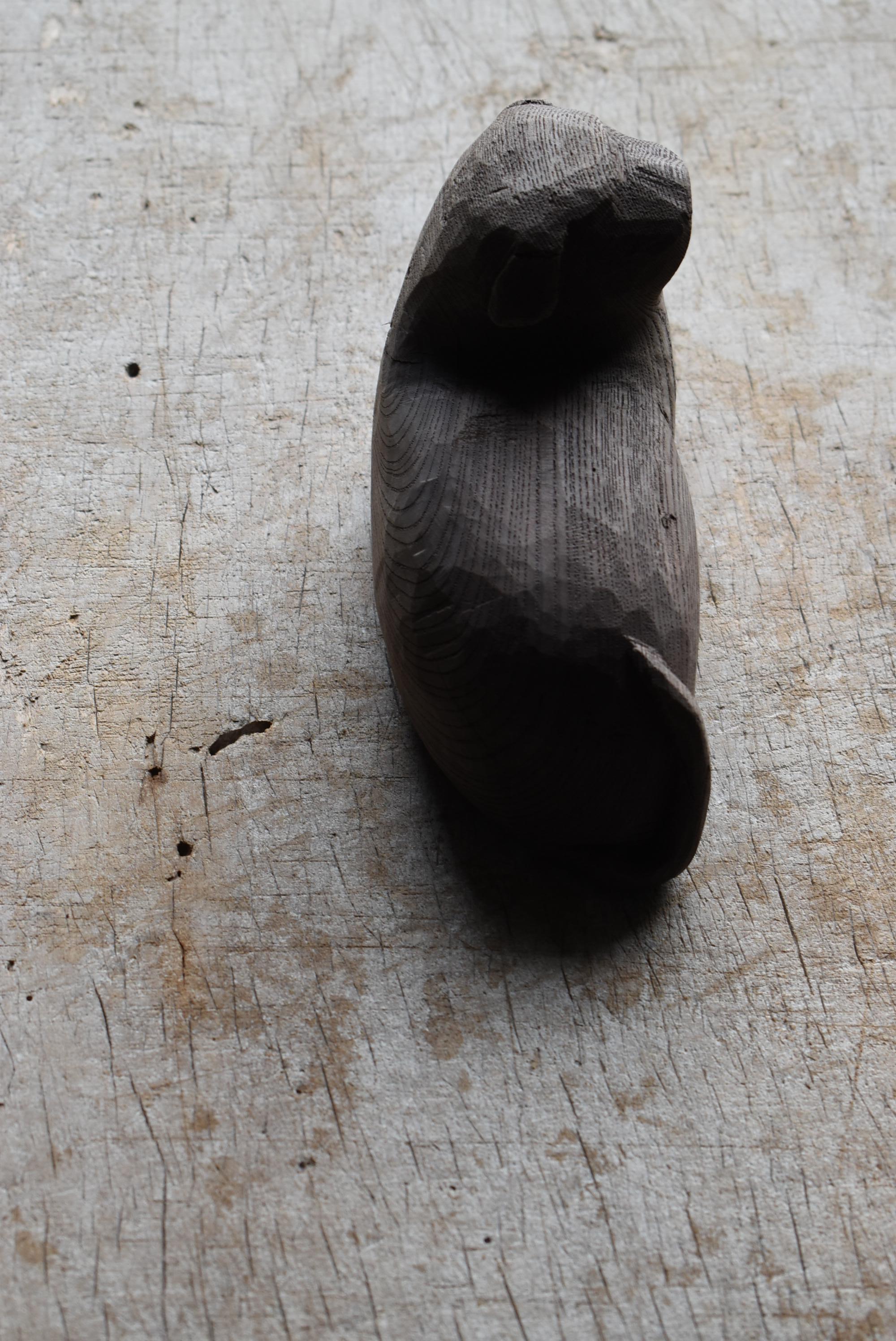 Japanese Old Wood Carving Dog 1950s-1970s / Wabi Sabi 13