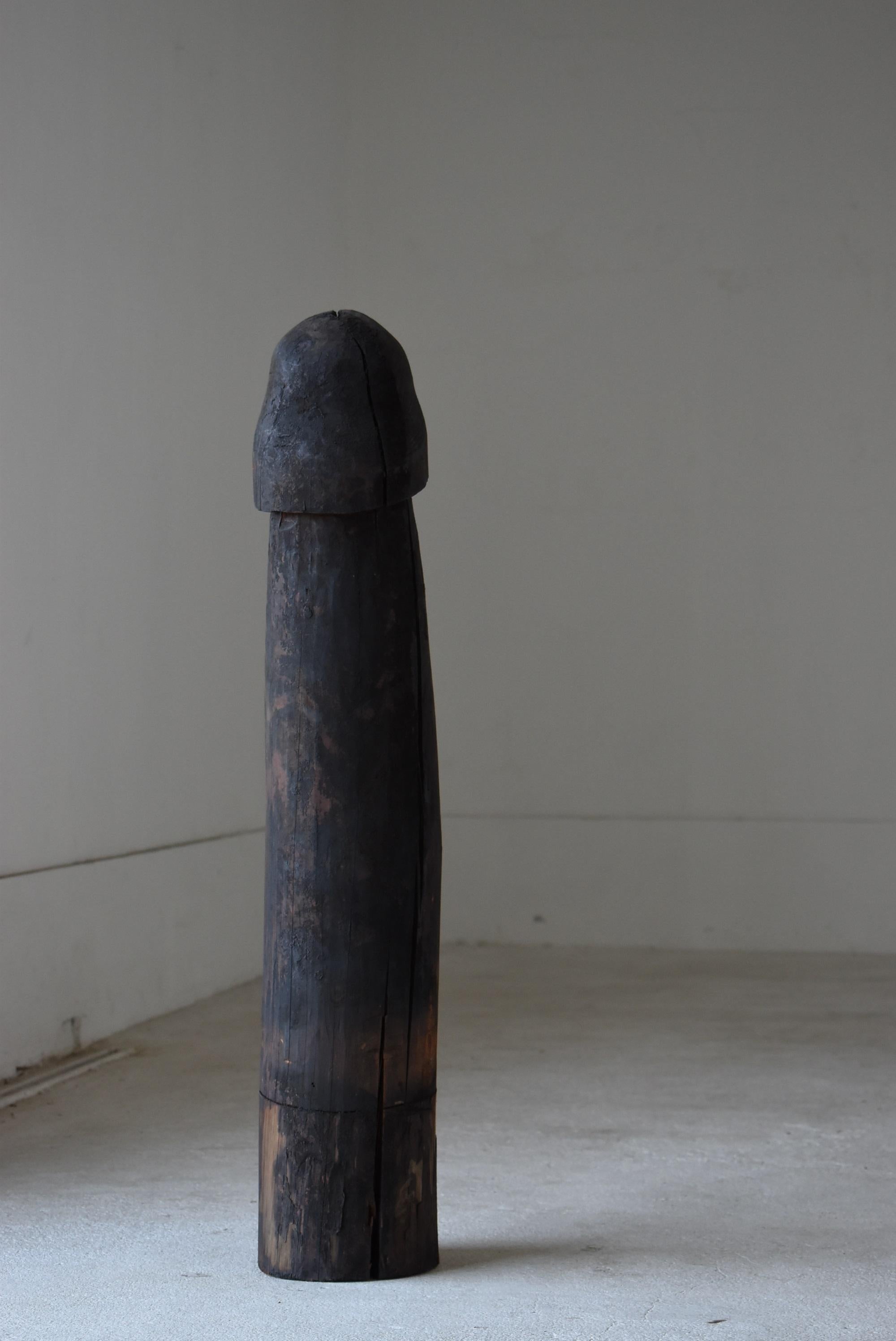 Japanese Old Wood Carving Huge Penis 1800s-1900s/Antique Figurine Wabisabi Art 6