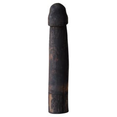 Japanese Old Wood Carving Huge Penis 1800s-1900s/Antique Figurine Wabisabi Art