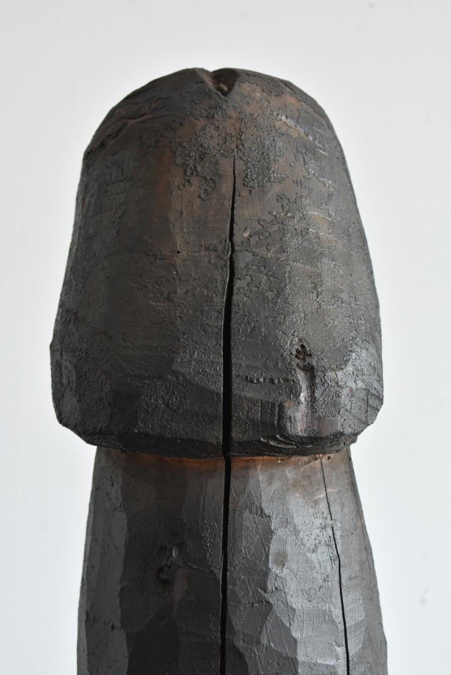 Japanese Old Wood Carving Huge Penis 1800s-1920/Antique Figurine Wabisabi Art 6
