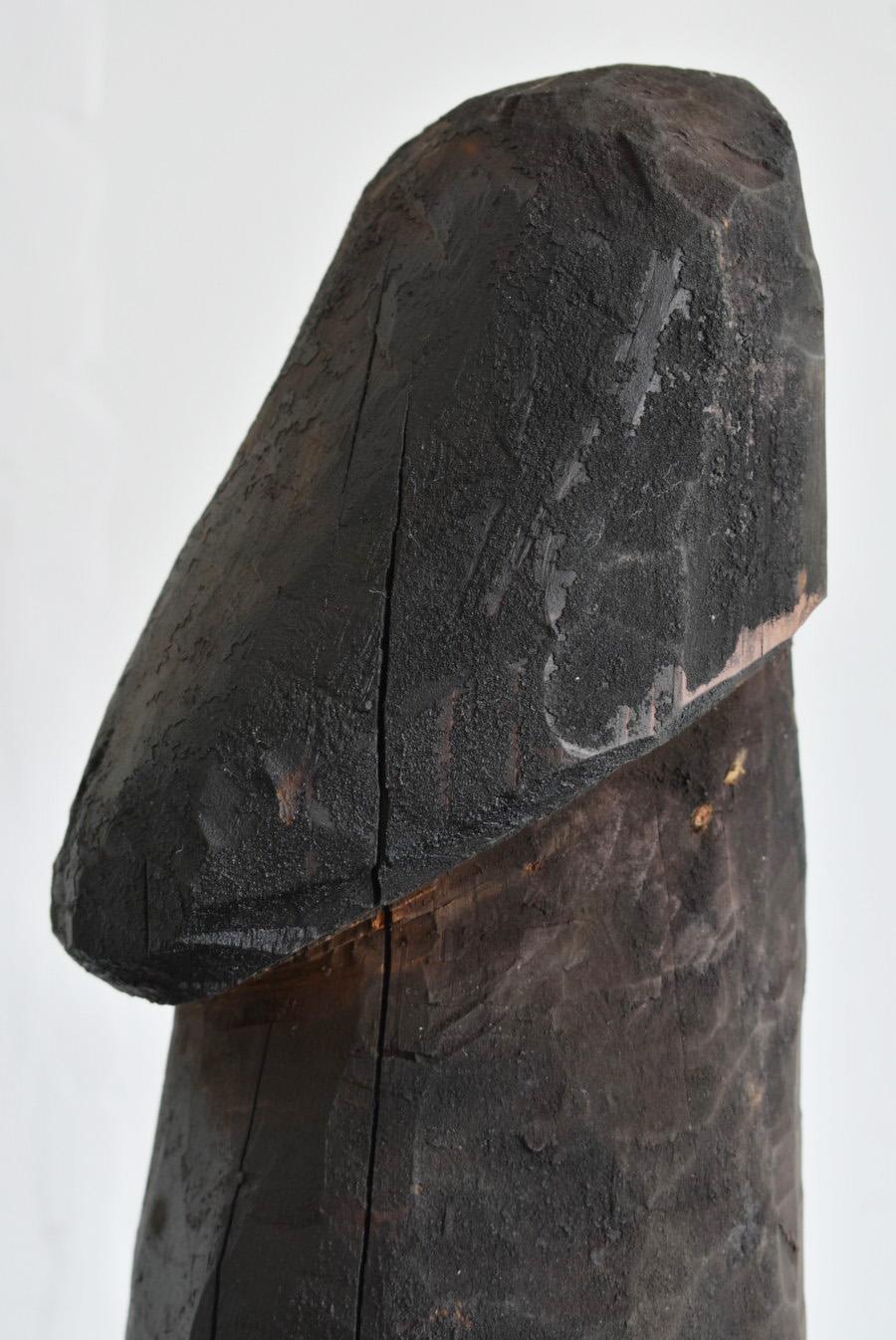 Japanese Old Wood Carving Huge Penis 1800s-1920/Antique Figurine Wabisabi Art 7