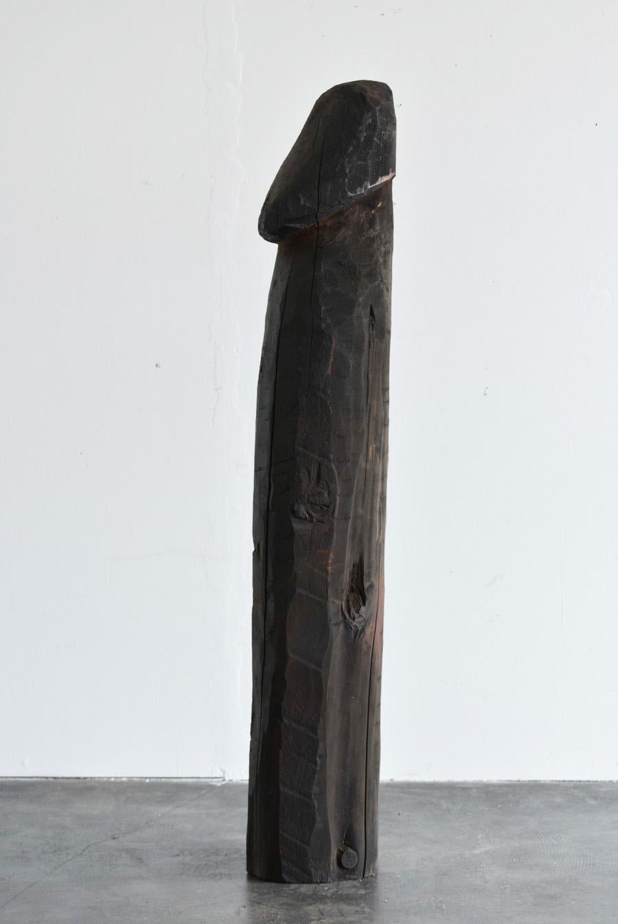 Woodwork Japanese Old Wood Carving Huge Penis 1800s-1920/Antique Figurine Wabisabi Art