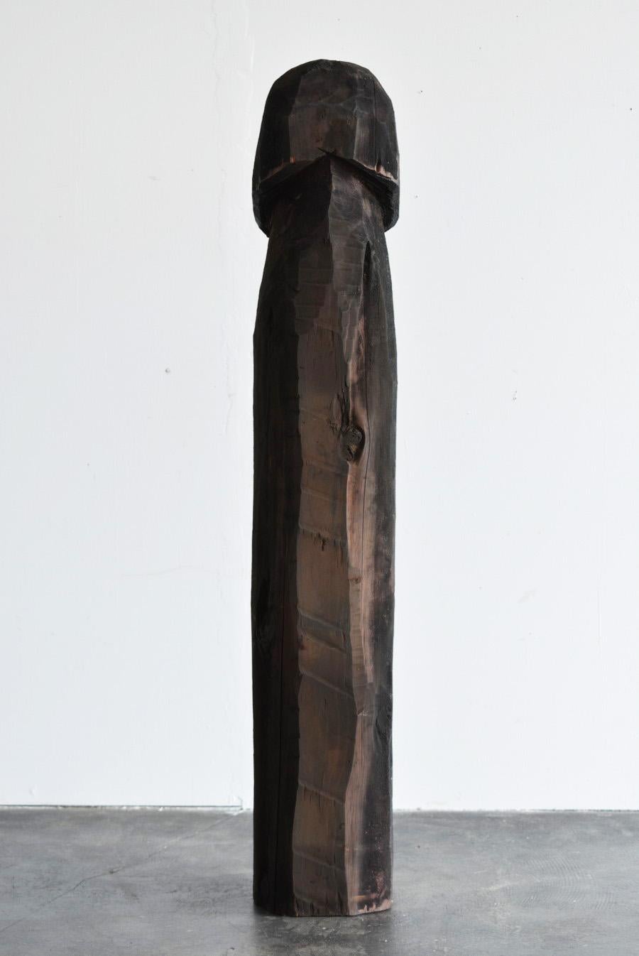 Cedar Japanese Old Wood Carving Huge Penis 1800s-1920/Antique Figurine Wabisabi Art