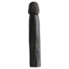 Japanese Old Wood Carving Huge Penis 1800s-1920/Antique Figurine Wabisabi Art