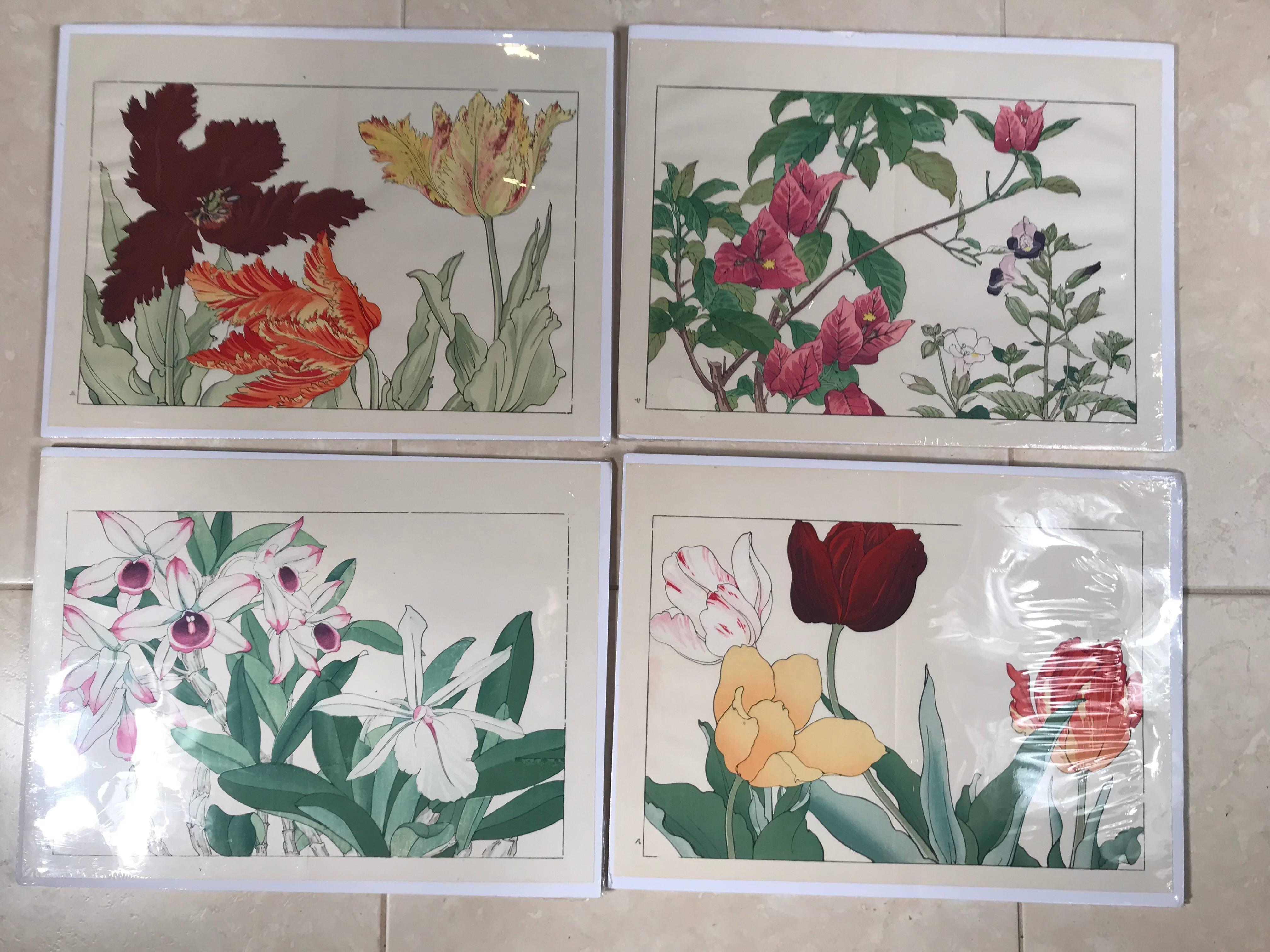 Japanese Old Woodblock Flower Prints Tanigami Konan  Immediately Frameable, #1 3