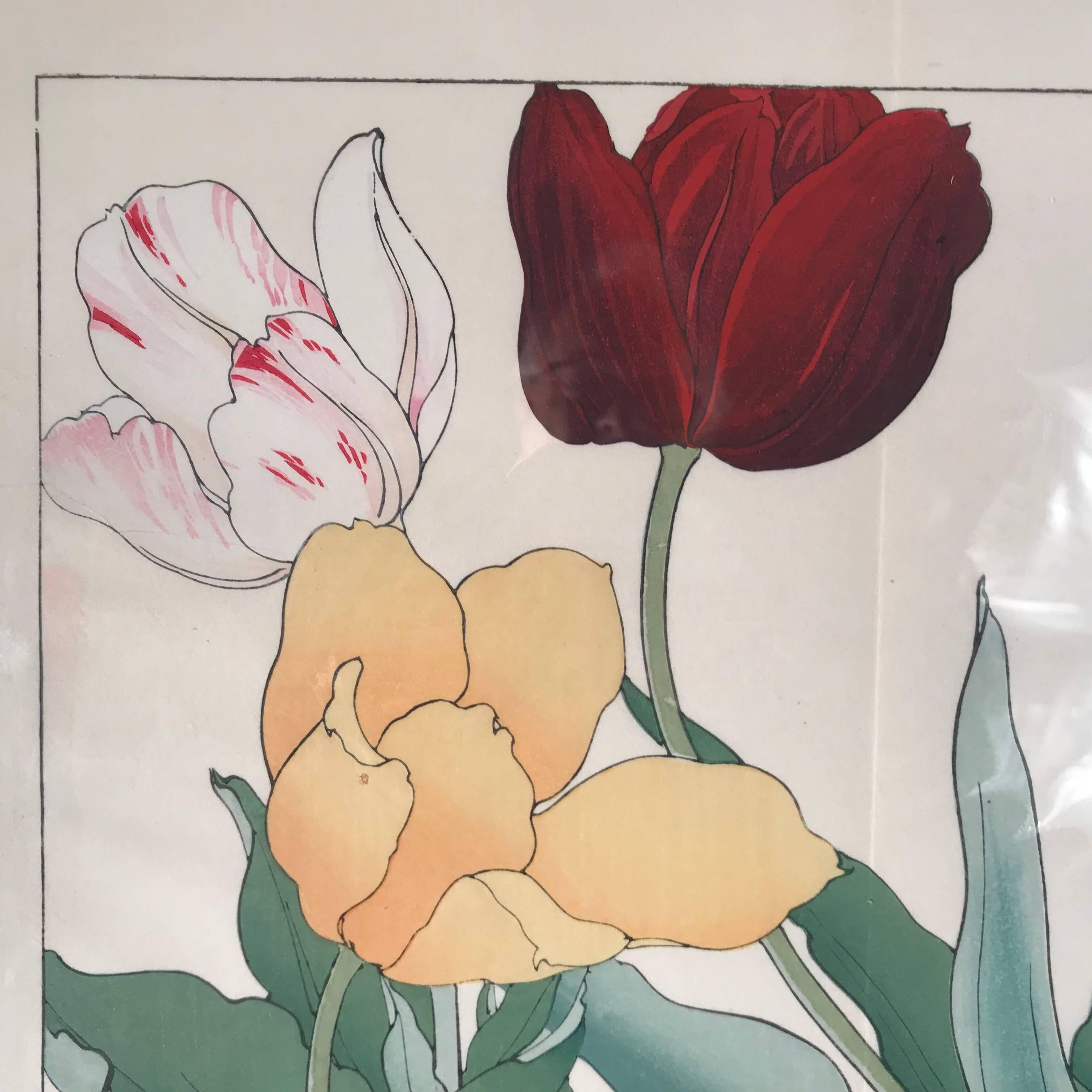 Showa Japanese Old Woodblock Flower Prints Tanigami Konan  Immediately Frameable, #1